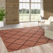 Perhal JY23 Kahverengi Kilim – Sade Çizgili Modern Halı Kilim