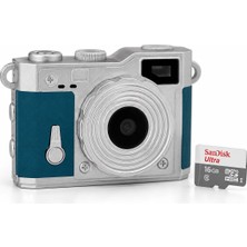 Acton Picco Mini Dijital Kamera – Kompakt Fotoğraf & Video Makinesi Siyah Maviyeşil