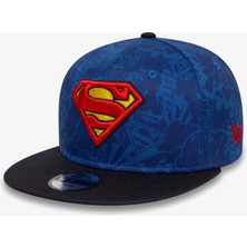 New Era Dc 9fifty Supman Baz Çocuk Mavi Şapka