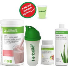 Herbalife Set2 Shake Ahududu Beyaz Çikolata Aloe Konsantre Içecek Shaker Limon Çay 50 gr