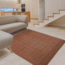 Perhal J08 Kahverengi Kilim – Çerçeve Desenli Klasik Modern Halı Kilim