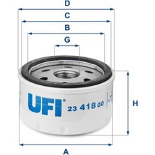 Ufi Dpmix-Hb Yag Filtresi Renault Clio I-Ii-Iii. R9. R19. Kango 97-. Megane I-Ii. Modus 05-. Duster 10- / Niss An Micra K12 03-10 / Note E11 06-12 / Qashqai J10 07-13 Küçük Tip