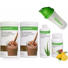 Herbalife Set 2 Adet Çikolata Shake 1 Ad. Aloevera 1 Ad. Limon Çay 50 gr ve Shaker