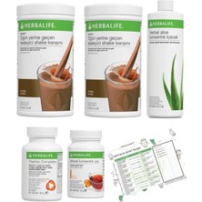 Herbalife Shake Çikolata 2 Adet + Şeftali Çay + Aloe Vera + Thermo Complete + Diyet Listesi Hediye