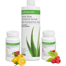 Herbalife Ödem Atıcı Seti Ahududu Limon 50GR Çay Aloe Vera Içeceek 473ML