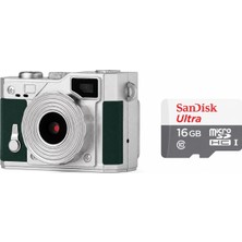 Acton Picco Mini Dijital Kamera – Kompakt Fotoğraf & Video Makinesi Siyah Maviyeşil