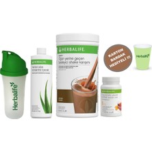 Herbalife Set2 Shake Çikolata Aloe Konsantre Içecek Shaker Şeftali Çay 50 gr