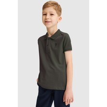 U.s. Polo Assn. Erkek Çocuk Koyu Haki Tişört Basic 50320118-VR111