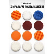 SCHUTZENGER AV-800W Tam Profesyonel 15 Parça Set Polisaj Makinesi 125MM Zımpara Araba Pasta Cila Makinesi