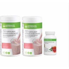 Herbalife 2 Adet Beyaz Çikolata Ahududu Aromalı SHAKE+100GR Çay