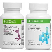 Herbalife Xtra-Cal Kalsiyum ve Kadınlar Için Vitamin ve Mineral Kompleks 2 Li Set