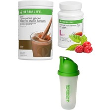 Herbalife Set Çikolata Shake 50 gr Ahududu Aromalı Çay ve Shaker