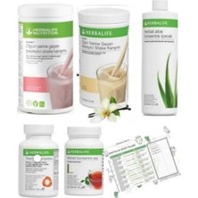 Herbalife Vanilylı ve Ahuddu- Beyaz Çikolta Shake,şeftli ÇAY50GR,ALOEVERA,TERMO Complet(Birer Adet)