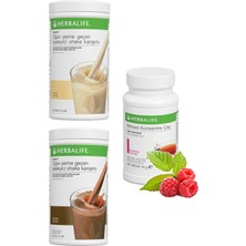 Herbalife Shake Vanilyalı 1 Adet, Çikolatalı Shake 1 Adet ve Ahududulu Çay 50GR 1 Adet