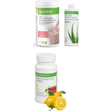 Herbalife 1 Ahududu ve Beyaz Çikolotalı Shake 1 Aloe 1 Limon 50GR Çay