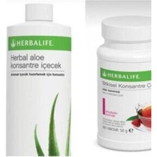 Herbalife Süper Paket. 2 Herbal Aloe Içecek 473 Ml. + 2 Bitkisel Konsantre Çay 50 G. Ahududu.