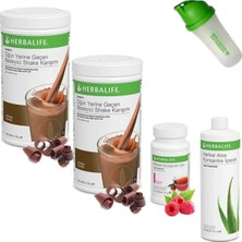 Herbalife Shake Çikolata 2 Çay Ahududu Aloe Vera Shaker