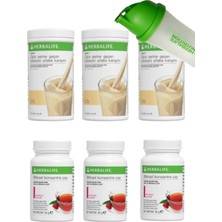 Herbalife Shake 3 Adet Vanilya + Çay 3 Adet Ahududu + Shaker Hediye