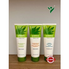 Herbalife Herbal Aloe Güçlendirici Şampuan - Saç Kremi - El ve Vücut Şampuanı 3’lü Set