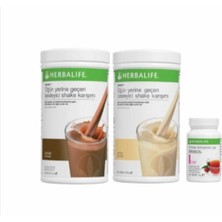 Herbalife 1 Adet Vanilya-1 Adet Fındık Aromalı Shake+50 gr Şeftali Aromalı Çay
