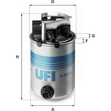Ufi Dpmix-Hb Yakit Filtresi Beyaz Sensörlü Soket Nissan Qashqai 1.5l K9K J11 6 Vites 14- 1.6l R9M Dci J11 14- / X-Trail 1.6l R9M Dci T32 14- / Renault Kadjar 15-