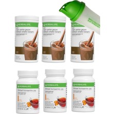 Herbalife Shake 3 Adet Çikolata Çay 3 Adet Şeftali Shaker Hediye