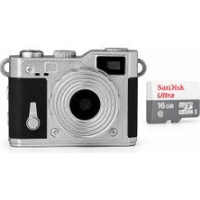 Acton Picco Mini Dijital Kamera – Kompakt Fotoğraf & Video Makinesi Siyah Maviyeşil