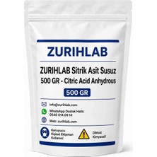 ZURIHLAB Sitrik Asit Susuz 500 GR - Citric Acid Anhydrous