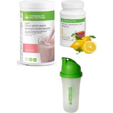 Herbalife Set Ahududu Beyaz Çikolata Shake 50 gr Limon Aromalı Çay ve Shaker
