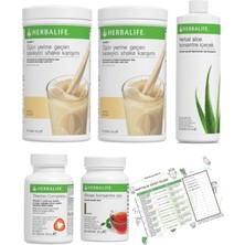 Herbalife Shake Vanilya 2 Adet + Klasik Çay + Aloe Vera + Thermo Complete + Diyet Listesi Hediye