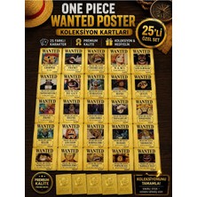 Cantex Tech One Piece Oyun Kartı -Wanted Poster Gold Koleksiyon Kartı 25 Li