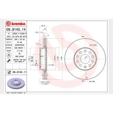 Brembo Dpmix-Hb Fren Diski Ön Vw Caddy-Passat-Golf 5/6/7- Skoda Octavia Ford Connect 23- Çap: 288MM. Kalinlik: 25MM Delik: 9