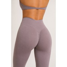 Forever More Milene Model Yüksek Bel Toparlayıcı Büzgü Detaylı Push Up Seamless Tayt