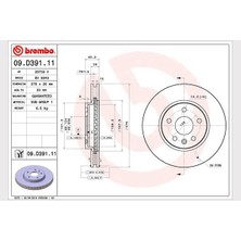 Brembo Dpmix-Hb Ön Fren Aynasi Astra K 15 - 15 Inç / 5 Delik 276X26X5DL Havali