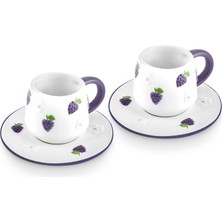 Karaca Grapebloom 2 Kişilik Kahve Fincan Takımı 100 ml