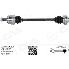 GVA Dpmix-Hb Komple Aks Arka Sol Bmw E46 E36 Arka Sag Sol 625MM