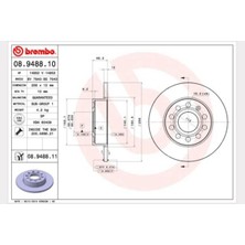 Brembo Dpmix-Hb Arka Fren Aynasi Caddy Iii-Golf-V-Vi-Plus-Jetta Iii-Altea 04-A3 03-Toledo Iii-Octavia 04- 256X12X9DL 986479155-986479B78-DF4271