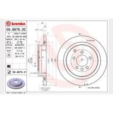 Brembo Dpmix-Hb Fren Diski Arka Land Rover Discovery Iv L319 Range Rover Sport I L320