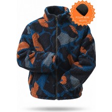 Ghassy Co. Erkek Isı Termal Iç Dış Sherpa Sonbahar Kış Tam Fermuarlı Peluş Polar Sweatshirt