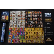 Cantex Tech Futbolcu Oyun Karti 100 Adet 25 Gold- 25 Sılver- 25 Black - 25 Gökkuşağı Series Pocket Esnek Kırılmaz Parlak Kart + Albüm