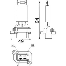 Mahle Dpmix-Hb Kalorifer Rezistansi Transit T15 2.5td 94 00 V184 2.0tdci / 2.4tdci 01 06 V347 V348 2.2tdci 2.4
