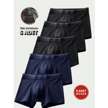 Cennetoğlu Erkek Likralı Pamuklu Boxer Özel Hijyenik Ambalajlı 5'li Paket