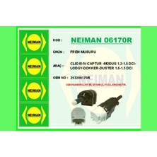 Bescher Dpmix-Hb Fren Pedal Müşürü Renault Clio Iii 05-12 Clio Iv 12- Captur I 12- Kangoo 05- Laguna Ii 01-07 Dacia L Ogan I-Ii 06-18 Sandero I-Ii 08-18 Duster I-Ii 10-21 Opel Vivaro B 06-14 4 Fişli