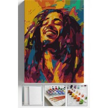 Corvo Sayılarla Boyama Seti Numaralı Tuval Fırça Boya Askı Aparatı Dahil Set 40X50 cm - Bob Marley