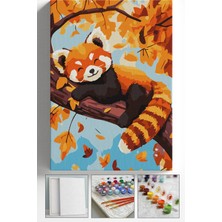 Corvo Sayılarla Boyama Seti Numaralı Tuval Fırça Boya Askı Aparatı Dahil Set 40X50 cm - Sonbaharkoala