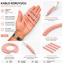 İzel Aksesuar Rainbow Spiral Kablo Koruyucu Tüm Kablolar Için Uyumludur