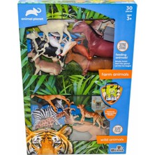 TeknoKapsül SH-D6101 Kutulu 30 Parça Vahşi Çiftlik Hayvanları - Vardem Oyuncak