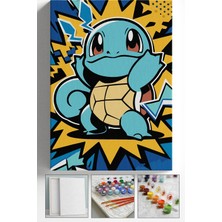 Corvo Sayılarla Boyama Seti Numaralı Tuval Fırça Boya Askı Aparatı Dahil Set 40X50 cm - Pokesu