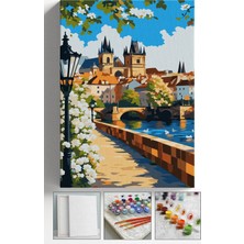 Corvo Sayılarla Boyama Seti Numaralı Tuval Fırça Boya Askı Aparatı Dahil Set 40X50 cm - Londra Şato