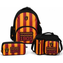 Galatasaray Lisanslı 1905 3’lü Okul Çantası Seti – Okul Çantası + Beslenme Çantası + Kalem Çantası Sarı Kırmızı